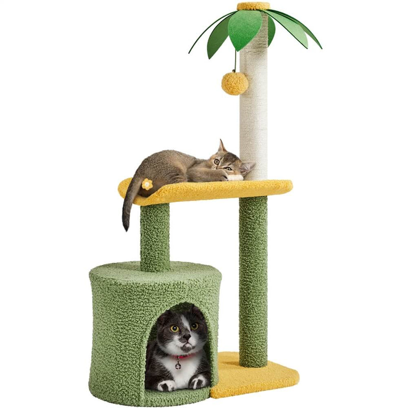 artificial cat palm tree Yaheetech 37″ Tall Coconut Palm Cat Tree — yaheetech.shop