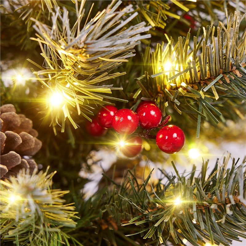 Yaheetech 2/3FT Pre-Lit Frosted Tabletop Christmas Trees