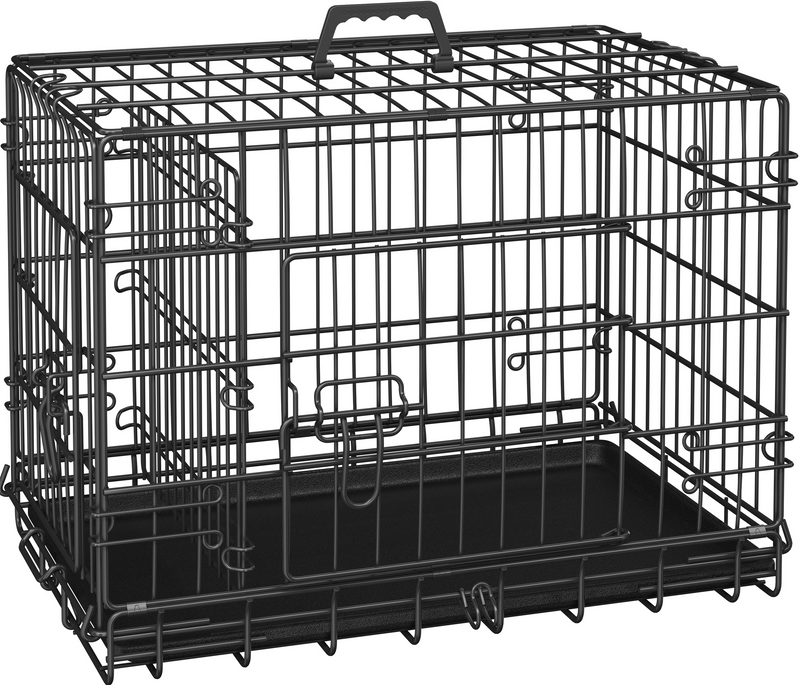 Yaheetech 24″ Double Door Foldable Metal Wire Dog Crate