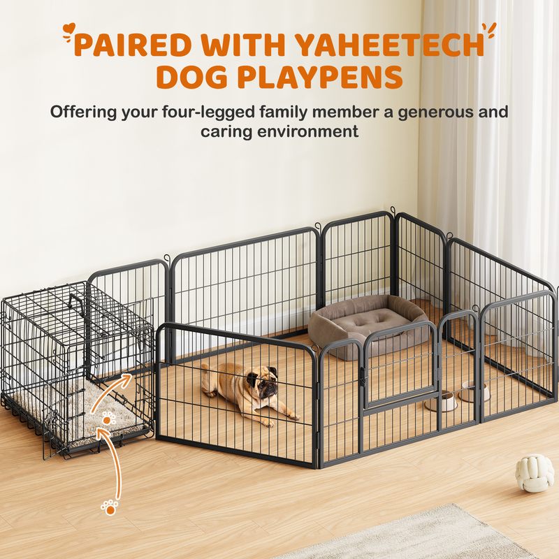 Yaheetech 24″ Double Door Foldable Metal Wire Dog Crate