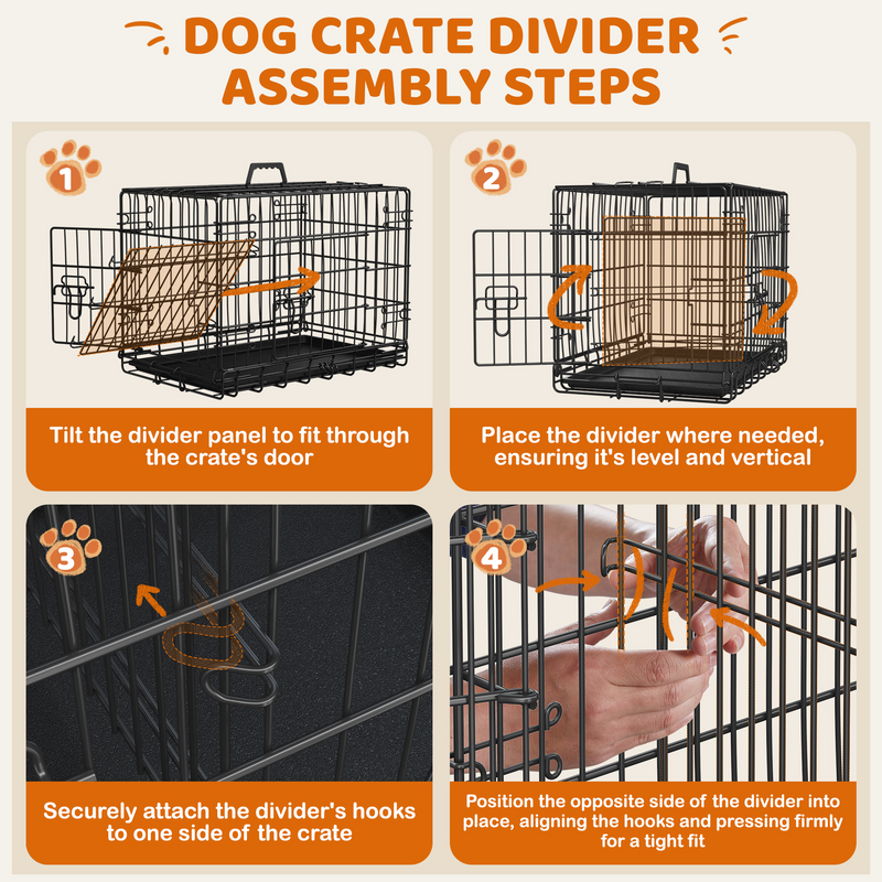 Yaheetech 24″ Double Door Foldable Metal Wire Dog Crate