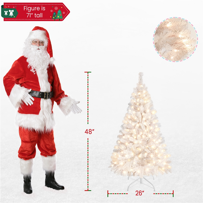 Yaheetech 4FT Pre-lit Artificial Christmas Tree