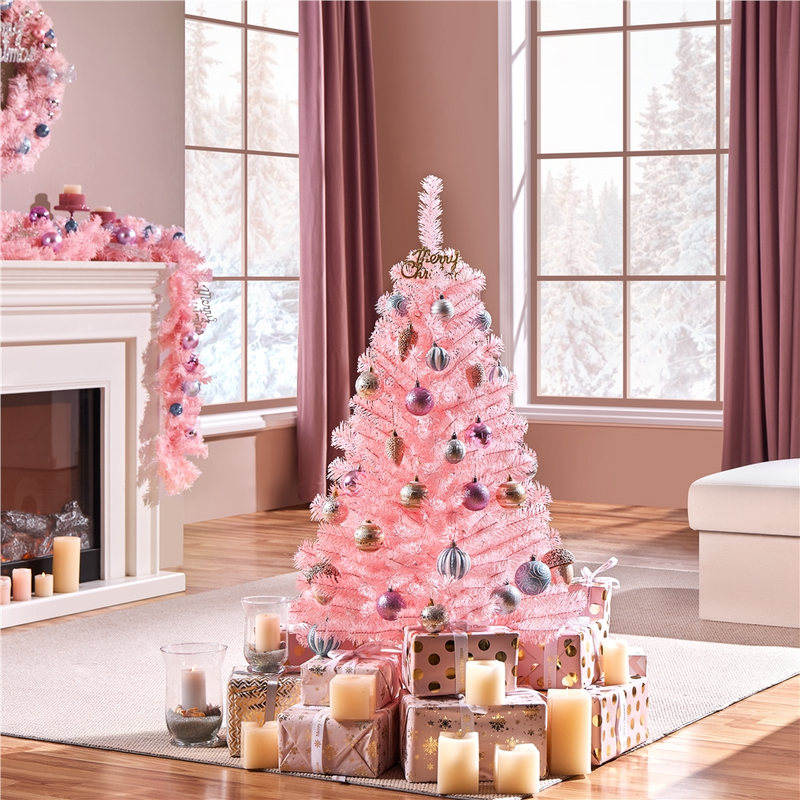 Yaheetech 4FT Pre-lit Artificial Christmas Tree