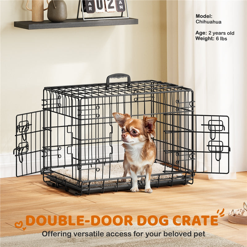 PAWSCOO Foldable Metal Wire Dog Crate