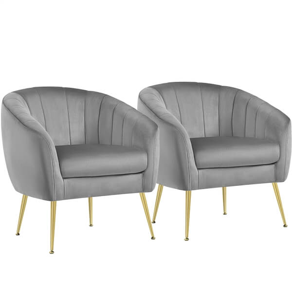 Yaheetech Velvet Accent Chair