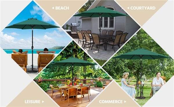 Yaheetech 9FT Patio Umbrella Outdoor with Heavy Duty Base