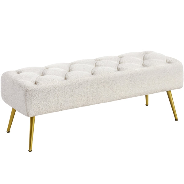 Yaheetech Modern Ottoman Bench Velvet Bench