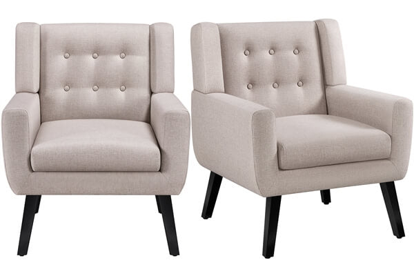 Yaheetech Modern Button Tufted Armchair