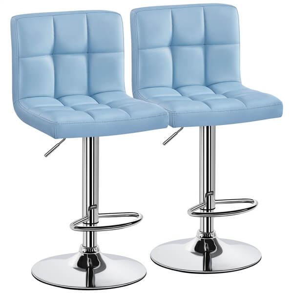 Yaheetech Adjustable PU Leather Swivel Barstools