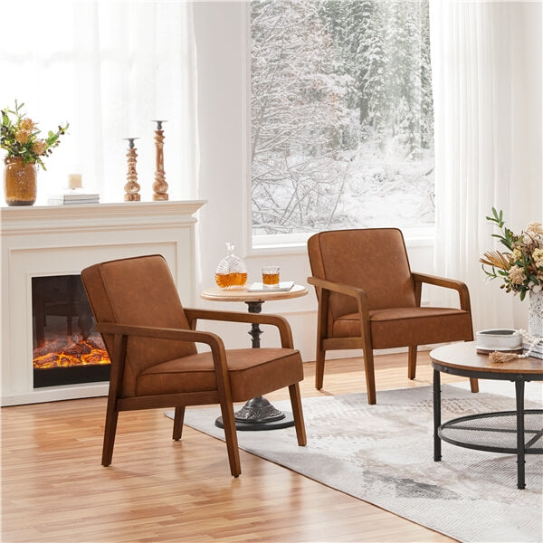 Yaheetech Mid-Century Modern Upholstered Lounge Chair
