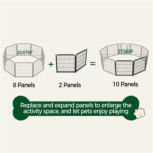 Yaheetech Dog Playpen, 24 inch 2 Panels Dog Pen