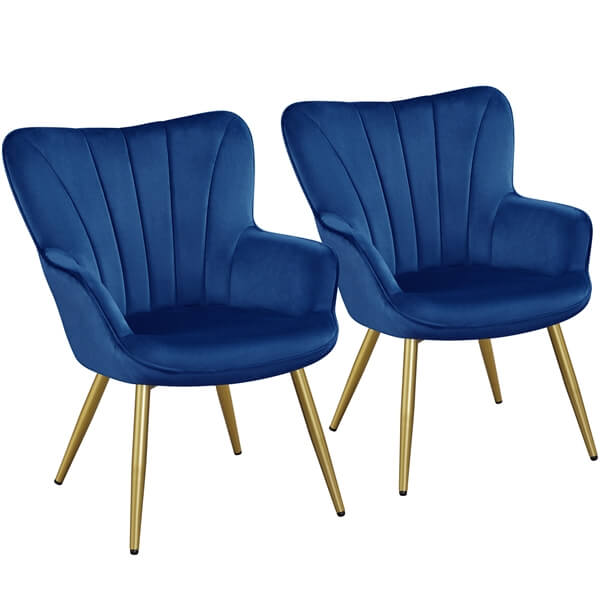 Yaheetech Velvet Accent Chair