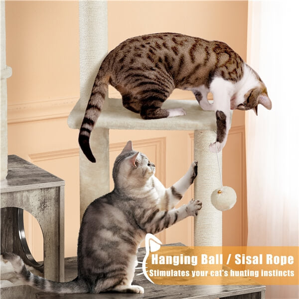 Yaheetech Litter Box Enclosure with Cat Tree