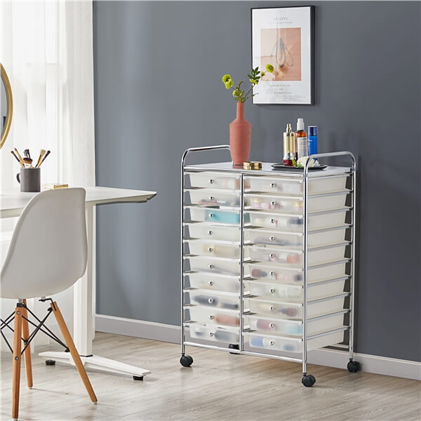 Yaheetech 20-Drawer Rolling Storage Cart