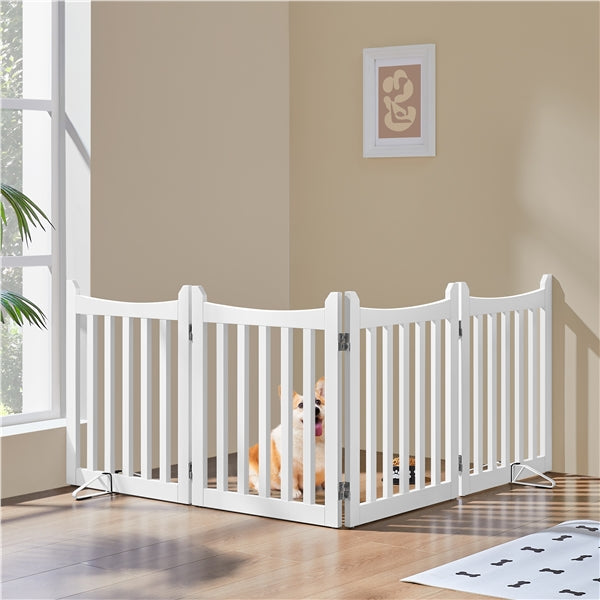 Yaheetech 24" H Freestanding Pet Gate for Dogs