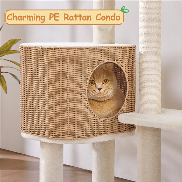 36″ Tall Rattan Cat Tree