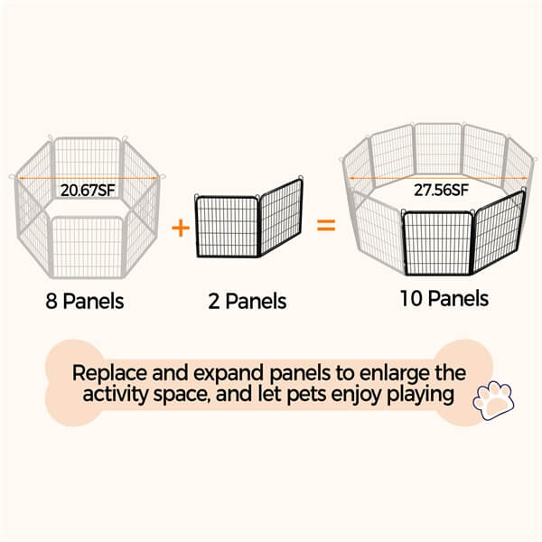 Yaheetech Dog Playpen Outdoor, 32 inch 2 Panels
