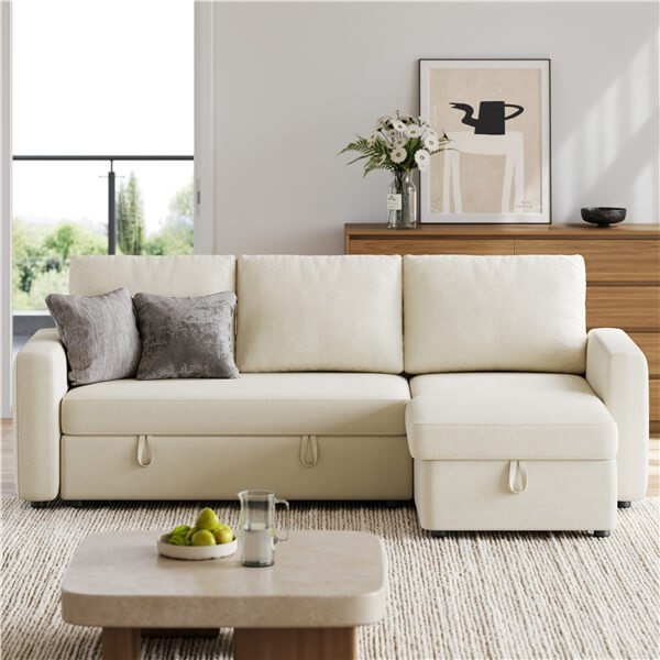 Yaheetech Sectional Sofa L-Shaped Sofa Couch Bed