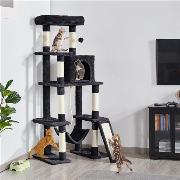 Yaheetech  63″ Tall Multilevel Cat Tree