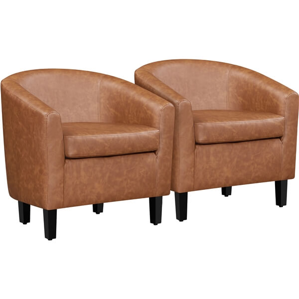 Yaheetech Barrel Chairs Set of 2
