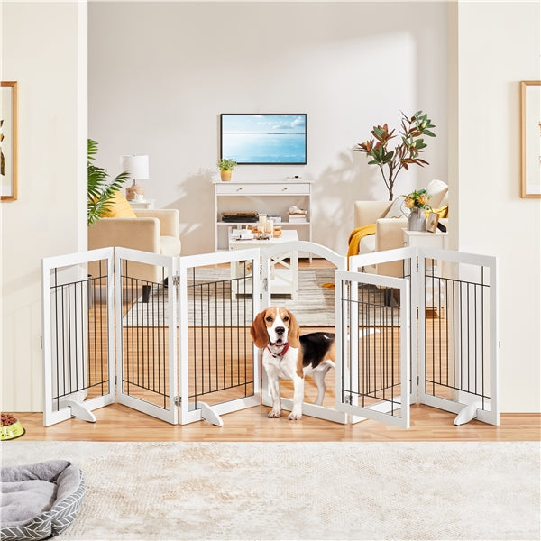 Yaheetech 32-inch Tall Dog Gate with Door Extra Wide