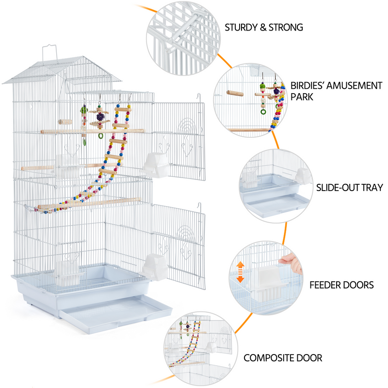 Yaheetech Large Roof Top Parrot/Bird Cage