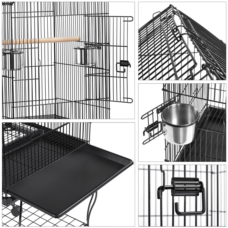 Yaheetech 57″ Open Top Metal Parrot/Bird Cage