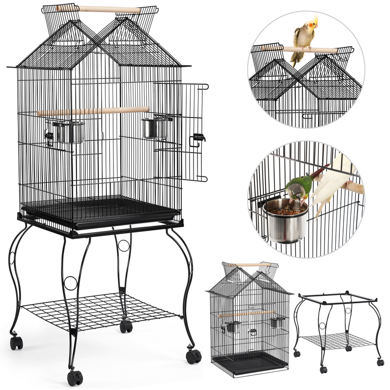 Yaheetech 57″ Open Top Metal Parrot/Bird Cage