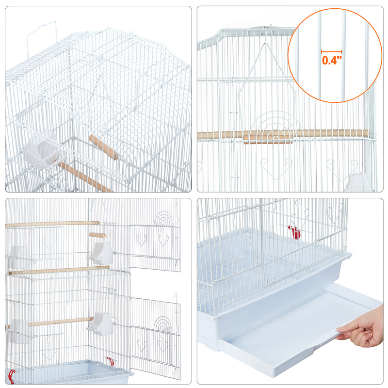 Yaheetech 64’’ H Open Top Metal Large Rolling Parrot/Bird Cage