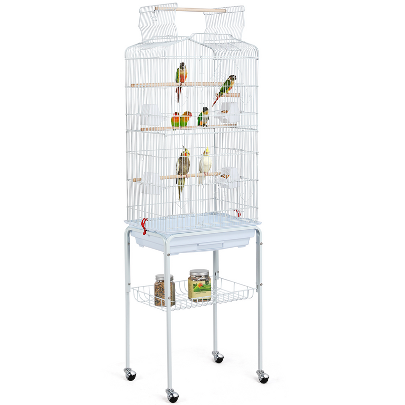 Yaheetech  64’’ H Open Top Metal Large Rolling Parrot Cage