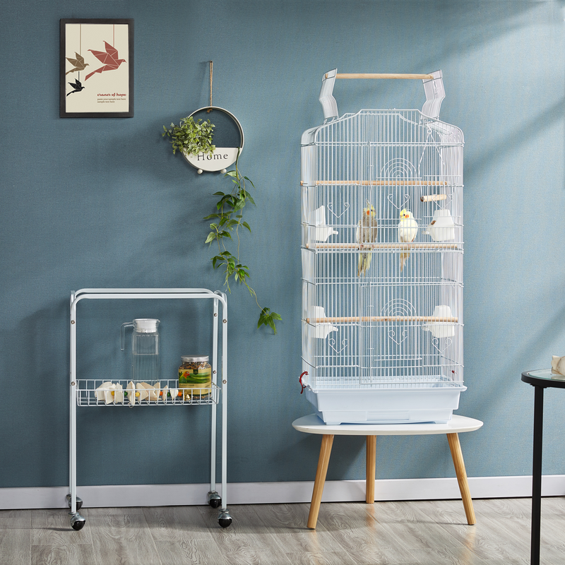 Yaheetech  64’’ H Open Top Metal Large Rolling Parrot Cage