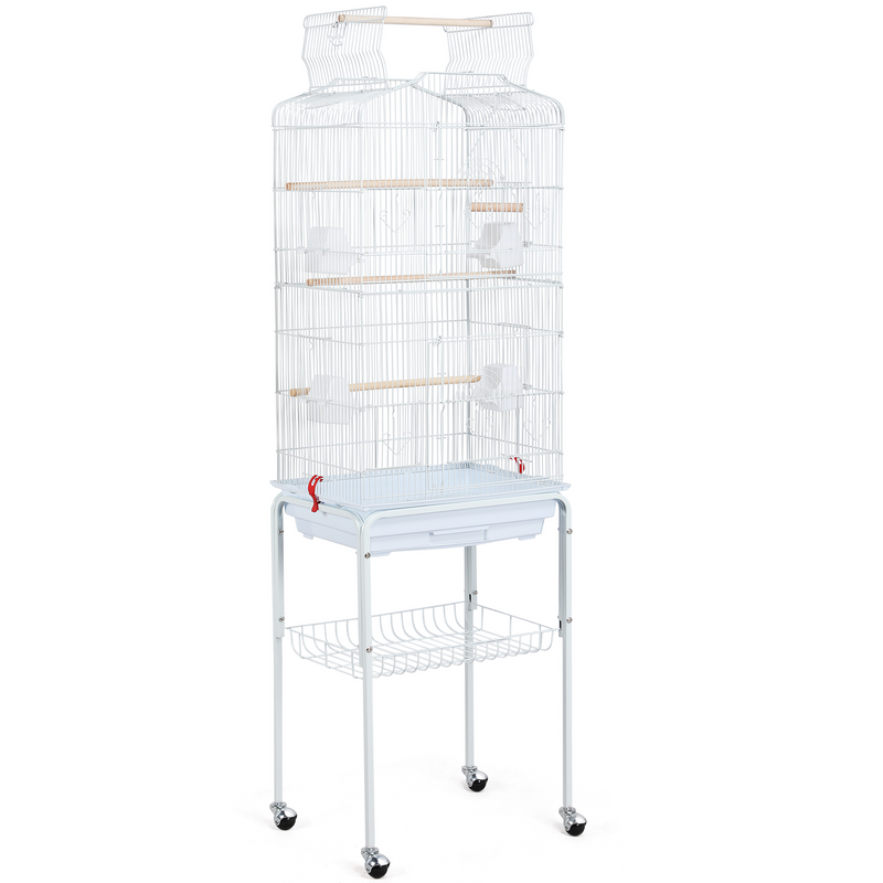 Yaheetech 64’’ H Open Top Metal Large Rolling Parrot/Bird Cage