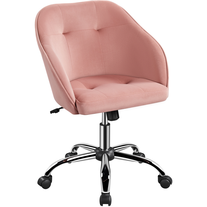 Yaheetech Adjustable Velvet Modern Desk Chair
