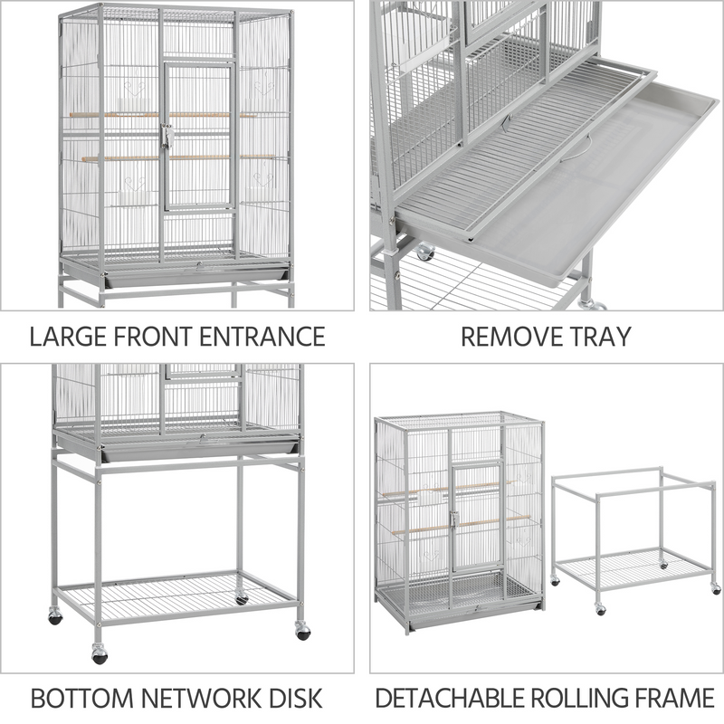 Yaheetech  53.5″H Mobile Large Parrot Cage with Stand