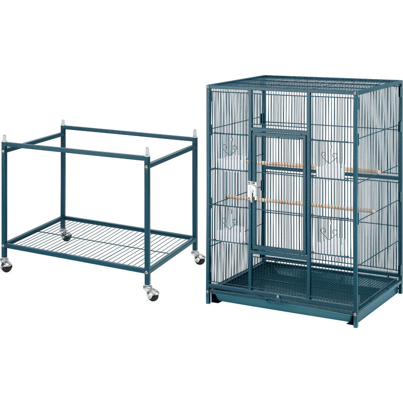 Yaheetech 53.5″H Mobile  with Stand Large Parrot Cage