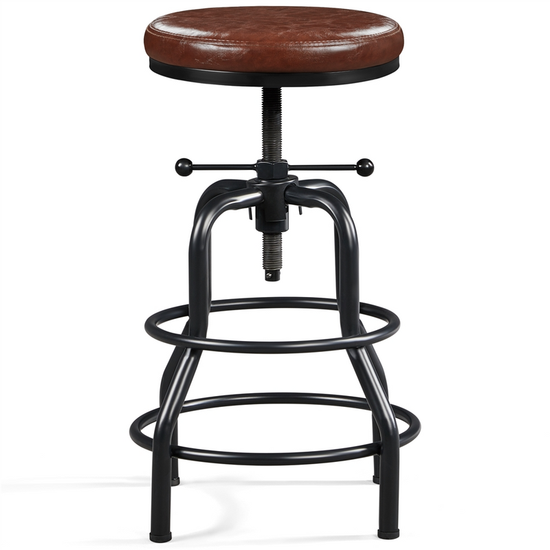 Yaheetech Industrial Bar Stools Vintage Counter Height Adjustable Metal Bar Stool