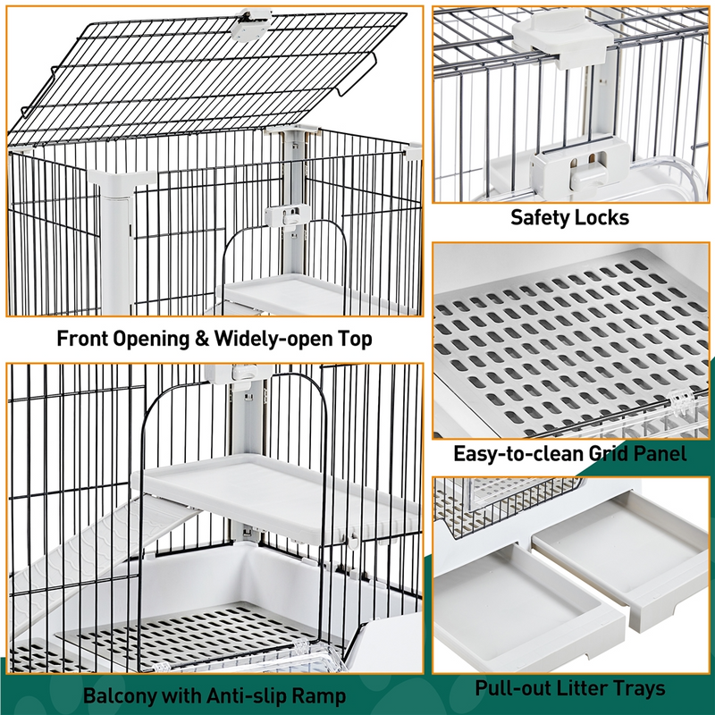 Yaheetech 2-Level Rolling Rabbit Cage