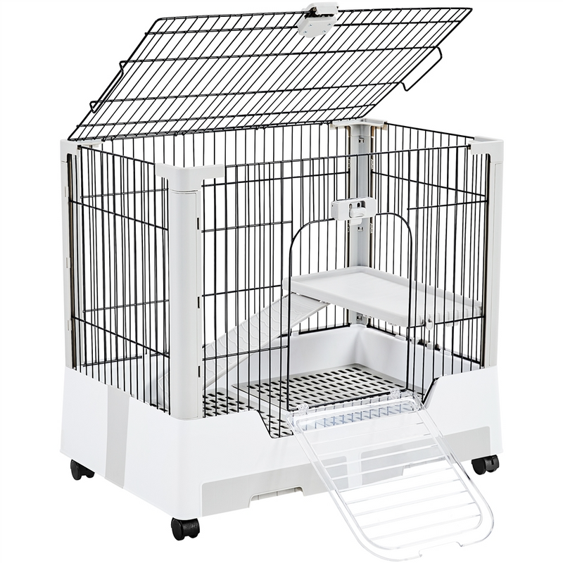 Yaheetech 2-Level Rolling Rabbit Cage