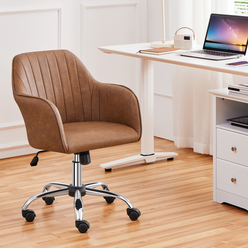 Yaheetech Modern Faux Leather Desk Chair