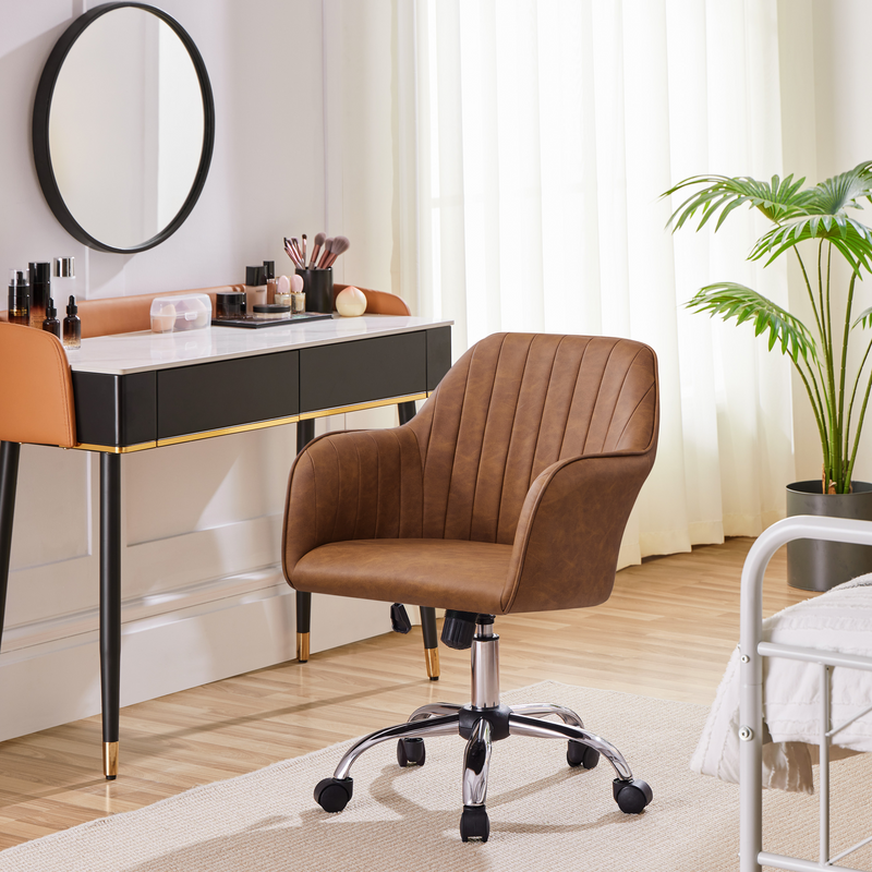 Yaheetech Modern Faux Leather Desk Chair