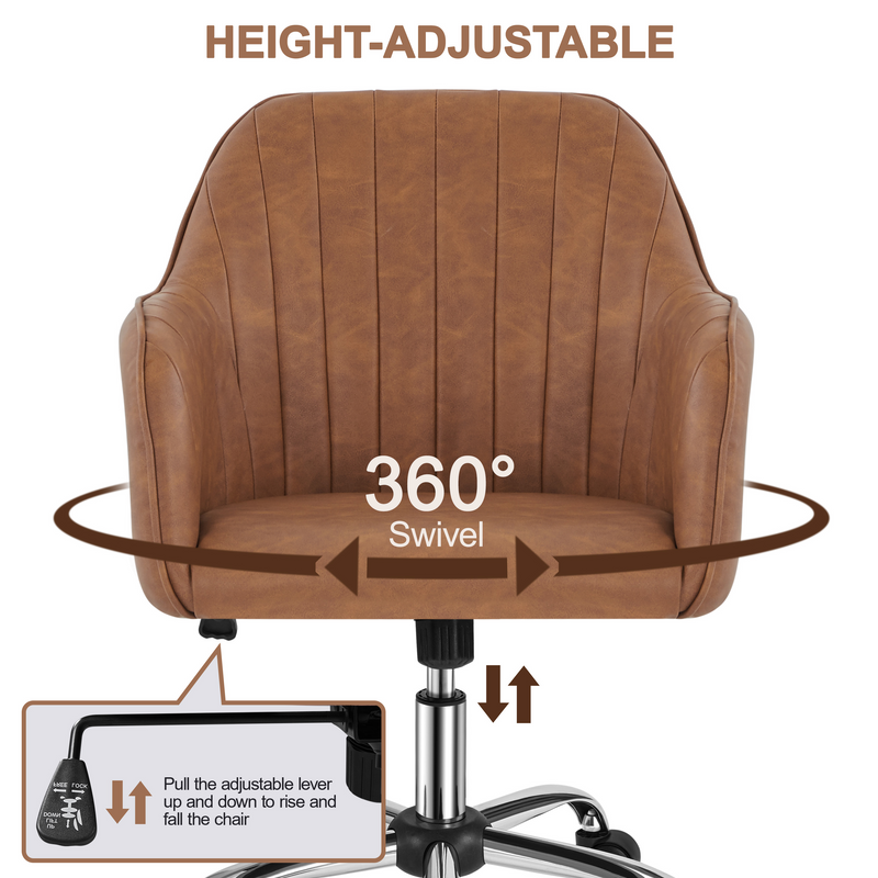Yaheetech Modern Faux Leather Desk Chair