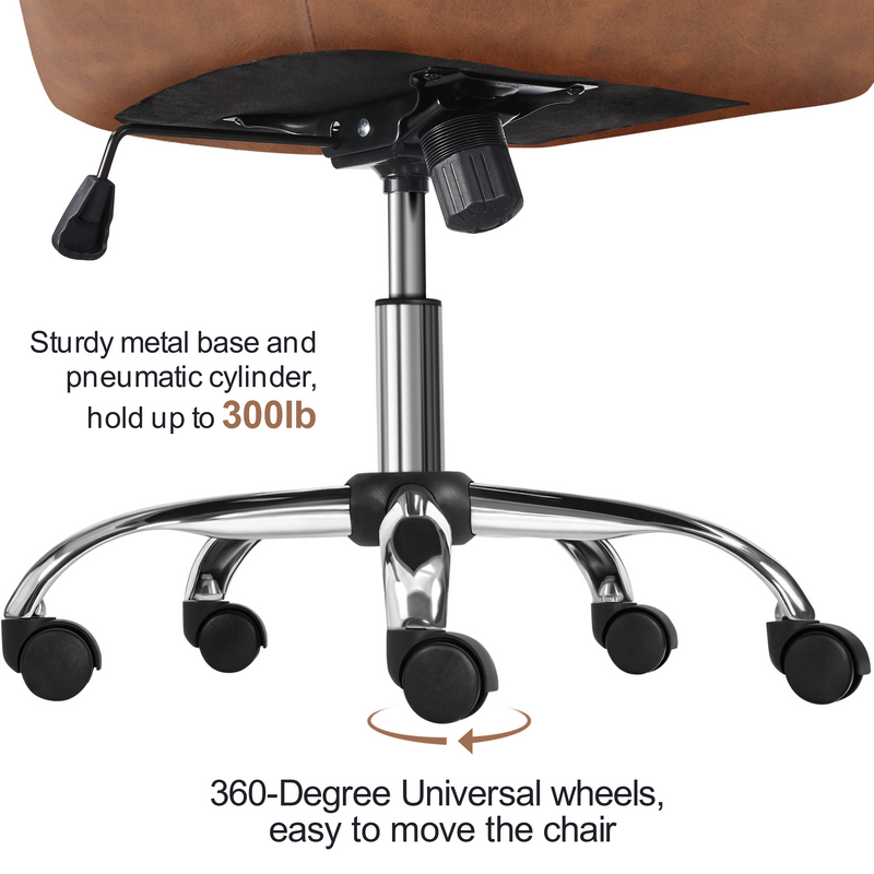 Yaheetech Modern Faux Leather Desk Chair