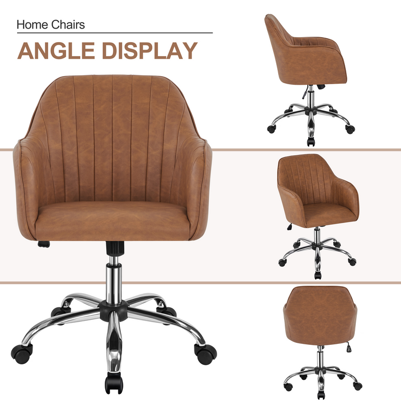 Yaheetech Modern Faux Leather Desk Chair