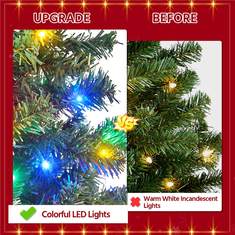 Yaheetech 6/7.5ft Pre-lit Artificial Christmas Tree