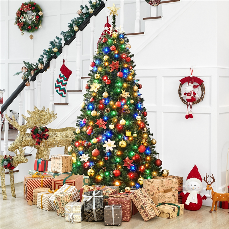 Yaheetech 6/7.5ft Pre-lit Artificial Christmas Tree