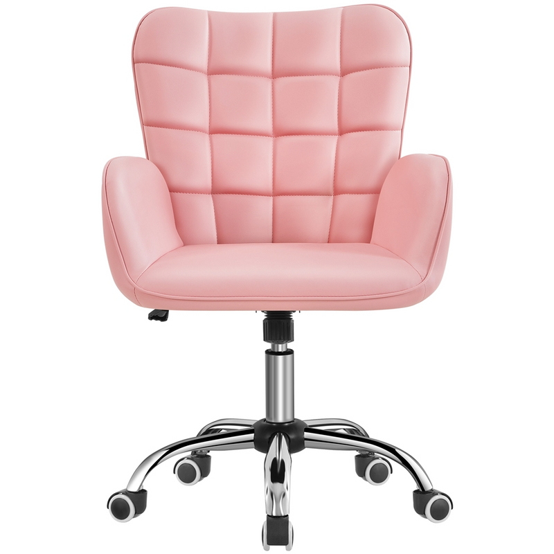 Yaheetech Modern Mid-back Office Faux Leather Desk Chair