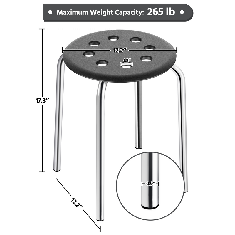 Yaheetech Padded Round Stacking Stool Set
