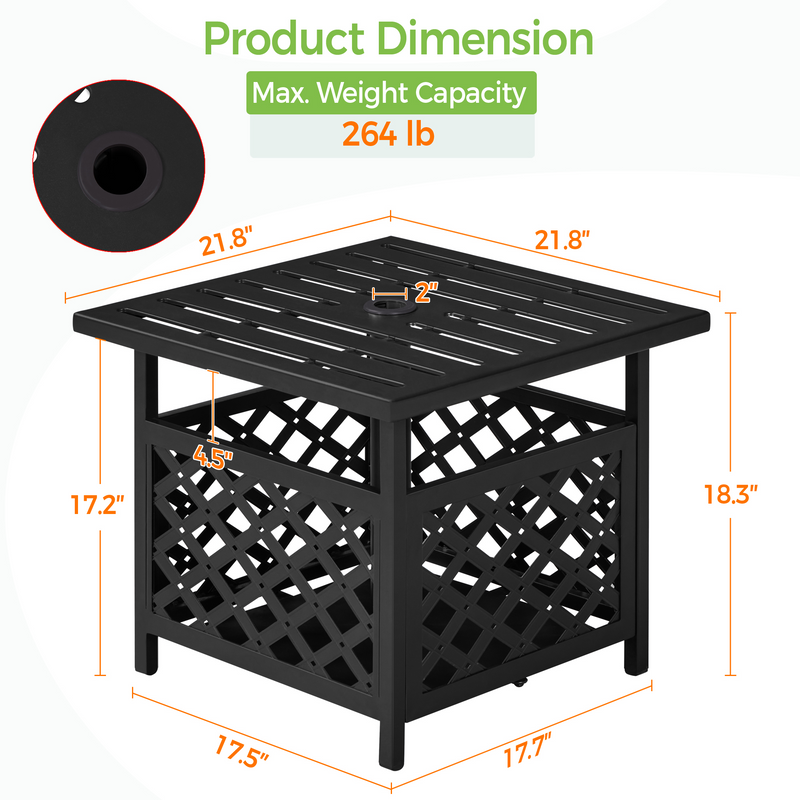 Yaheetech Outdoor Square Umbrella Table Stand