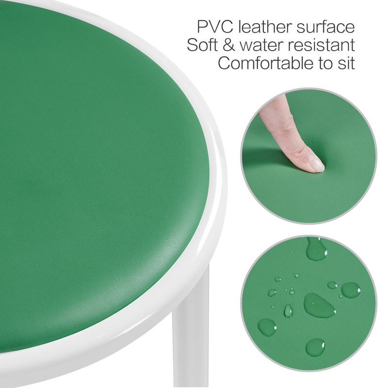 Yaheetech 18″ H Faux Leather Padded Stacking Stools