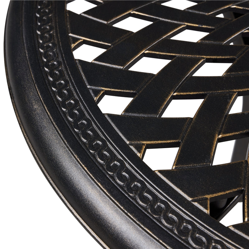SOBERINE Round Cast Aluminum Patio Bistro Table